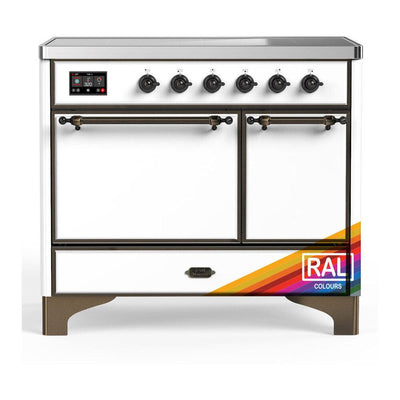 ILVE UMDIB40QNR3RAB Majestic III 40 inch Induction Range with 6 Elements, 3.82 cu. ft. Total Oven Capacity (Solid Door, RAL, Burnished)