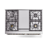 ILVE UND40FNMPSSBLP Nostalgie II Noblesse 40 inch Dual Fuel Range (Liquid Propane, Triple Glass Door, Stainless Steel, Burnished)