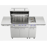 Cart with side burner (add to grill cart/ships LP with NG conversion kit)