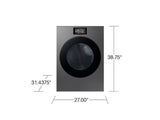 7.6 cu. ft. Bespoke AI Ultra Capacity Front Load Gas Dryer with AI Home and AI OptiDry+ in Dark Steel