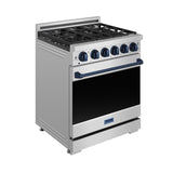 30 Inch Professional Liquid Propane With Precision Knob Control In Stainless Steel/blue