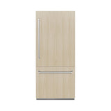 ZLINE 36 in. 19.8 cu. ft. Panel Ready Built-In Bottom Freezer Refrigerator with Water Dispenser and Ice Maker with Graphite Gray Interior (GRBIT-36)