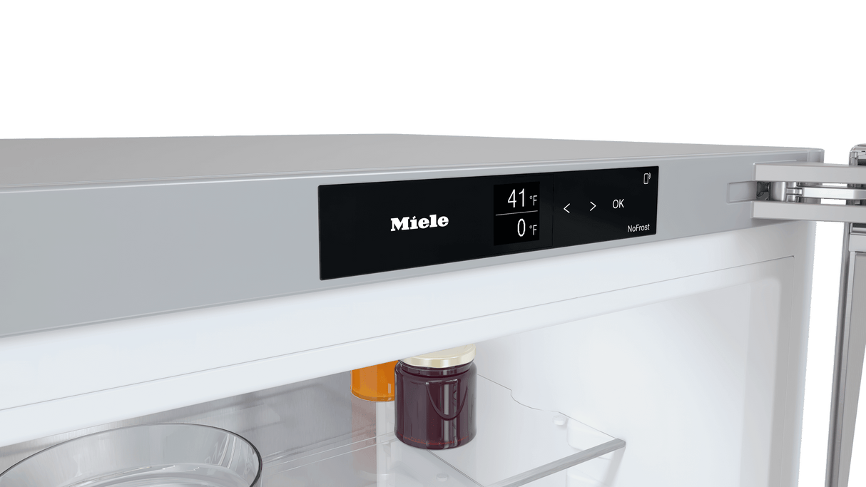 KFN 4799 DDE NA Stainless steel/CleanSteel - Freestanding fridge-freezer with DailyFresh, NoFrost, and IceMaker for fresh ice cubes any time.