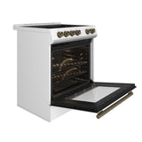 Forno Leonardo Espresso 30-Inch White Electric Range, True Convection, Energy Efficient
