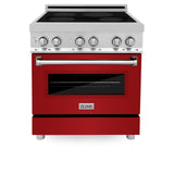 ZLINE 30" 4.0 cu. ft. Induction Range with a 4 Element Stove and Electric Oven in Stainless Steel (RAIND-30) [Color: DuraSnow®]