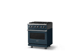 30"W. Dual Fuel Range (Finish: Squall, Trim: Polished Chrome, Fuel: Natural Gas)
