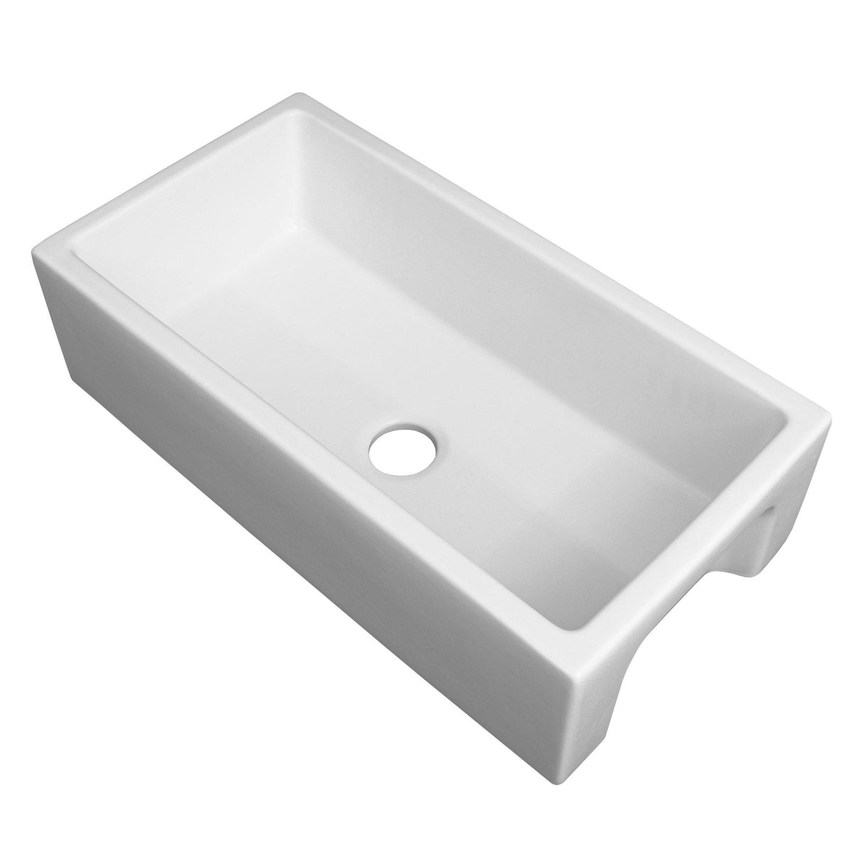 ZLINE 36" Venice Farmhouse Reversible Fireclay Sink (FRC5122) [Color: White Gloss]