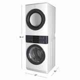 Laundry Tower Single Unit Front Load 4.4 Cu. Ft. Washer & 8 Cu. Ft. Gas Dryer