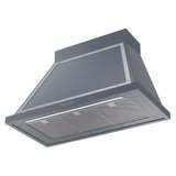 ILVE UANB40BGC Nostalgie Noblesse 40 inch Range Hood (Blue Grey, Chrome)