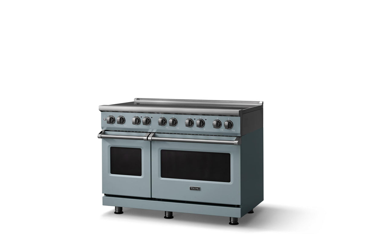 48"W. Induction Range (Finish: November Sky, Trim: Polished Chrome)