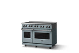 48"W. Induction Range (Finish: November Sky, Trim: Polished Chrome)