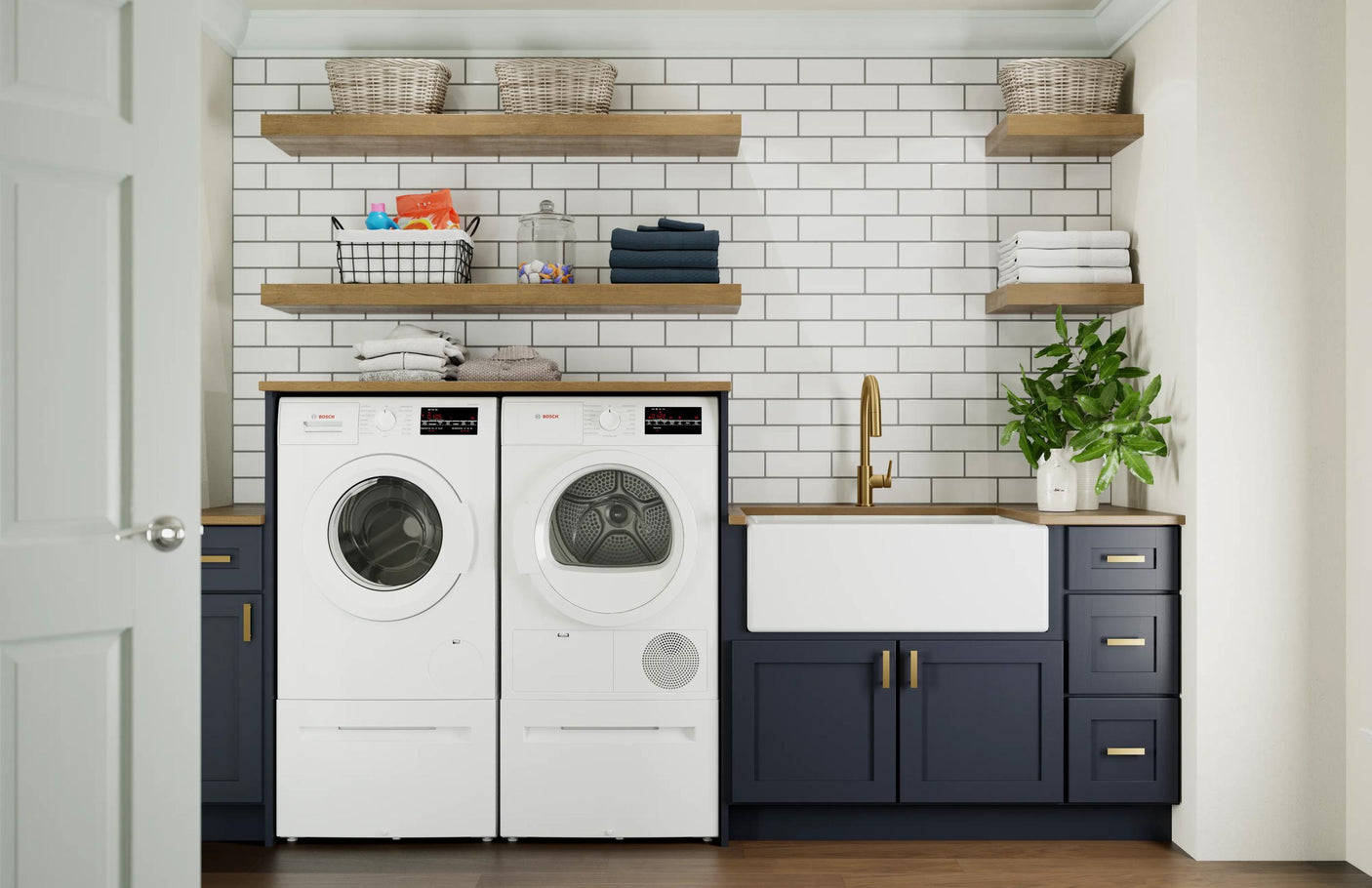 300 Series Compact Washer , White