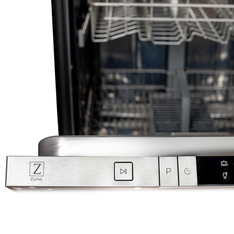ZLINE 24 in. Top Control Dishwasher with Stainless Steel Tub and Traditional Style Handle, 52dBa (DW-24) [Color: Red Gloss]