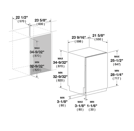 24" OVERLAY BUILT-IN DISHWASHER