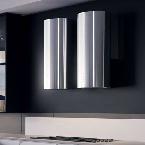 600/395 CFM Designer Cylinder Wall Mount Stainless