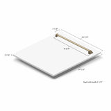 ZLINE 24 in. Autograph Edition Monument Dishwasher Panel with Champagne Bronze Handle in Color Options (DPMTZ-24-CB) [Color: White Matte with Champagne Bronze Handle]
