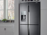 28 cu. ft. Food Showcase 4-Door Flex™ Refrigerator with FlexZone™ in Black Stainless Steel