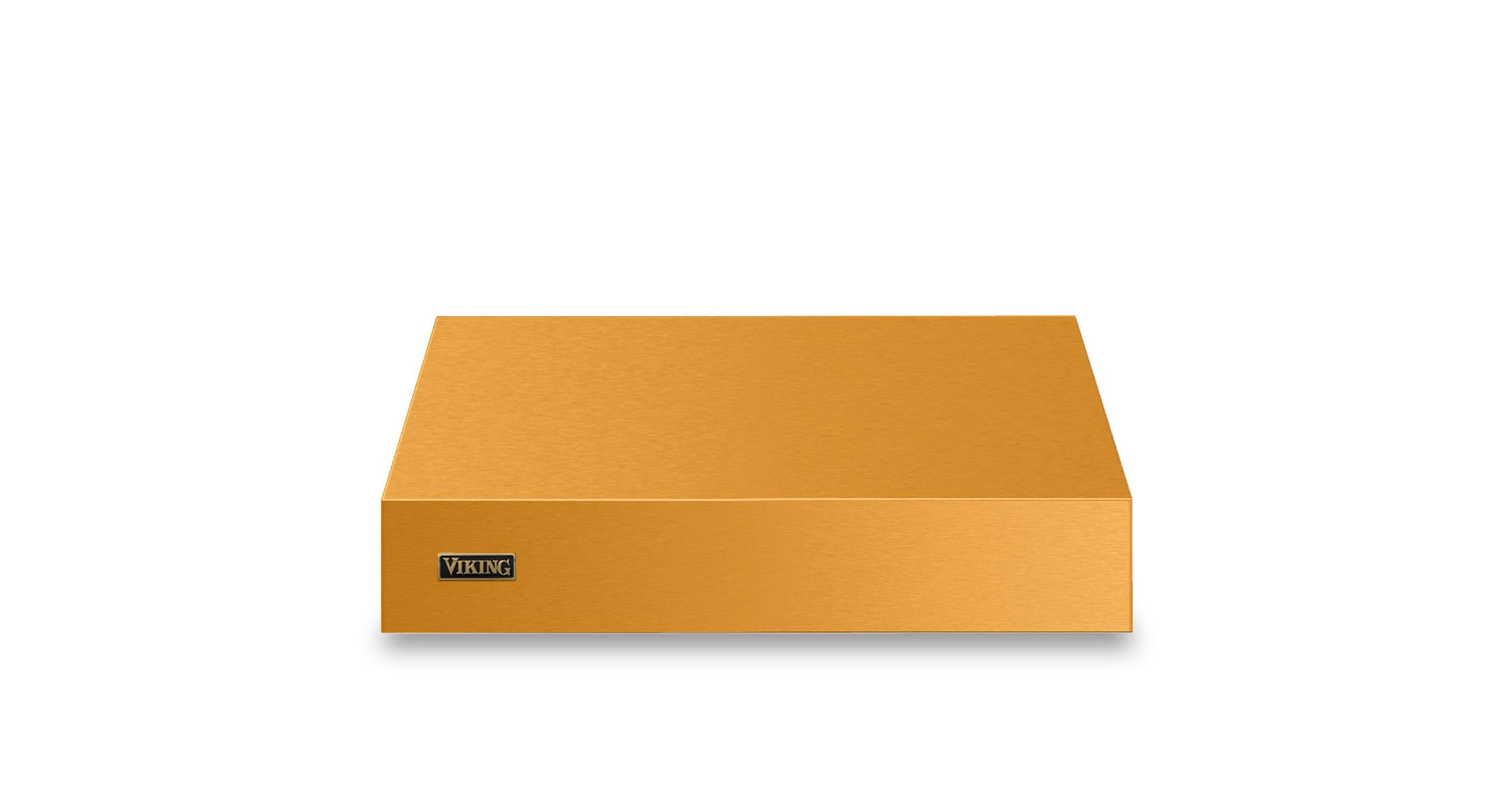 30"W. 12"H. Wall Hood + Ventilator (Finish: Daffodil, Trim: Brushed Brass)