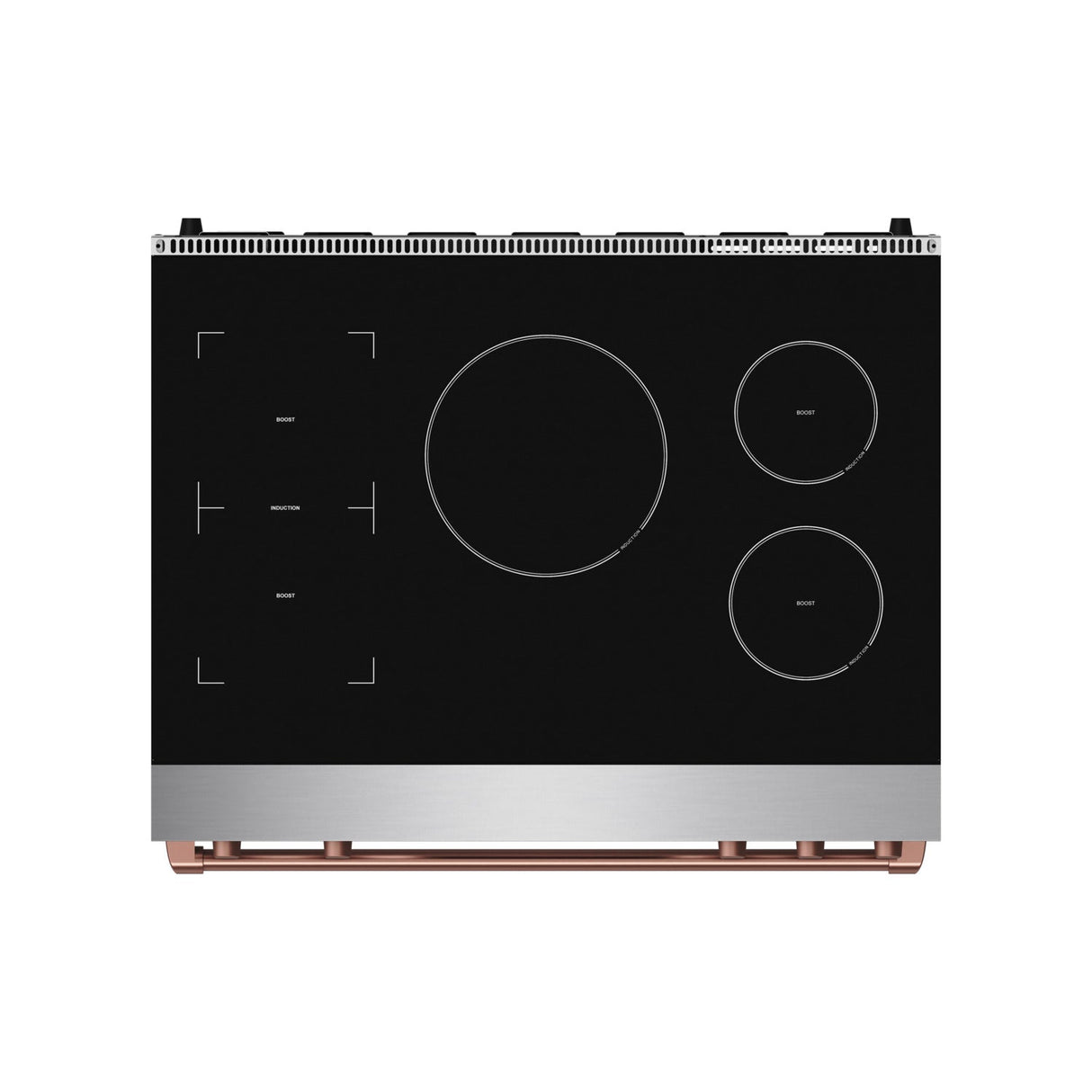 36 Inch Professional Induction Range With Tilt Panel Touch Control In Stainless Steel and Rose Gold  Gordon Ramsay Series