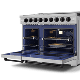 48 Inch Professional Lp Range With Pro-style Knobs In Stainless Steel/black  Gordon Ramsay Series