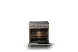 30"W. Electric Range (Finish: Nantucket, Trim: Polished Chrome)