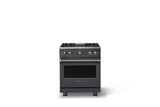 30"W. Sealed Burner Gas Range (Finish: Cast Black, Trim: Polished Chrome, Fuel: Propane)