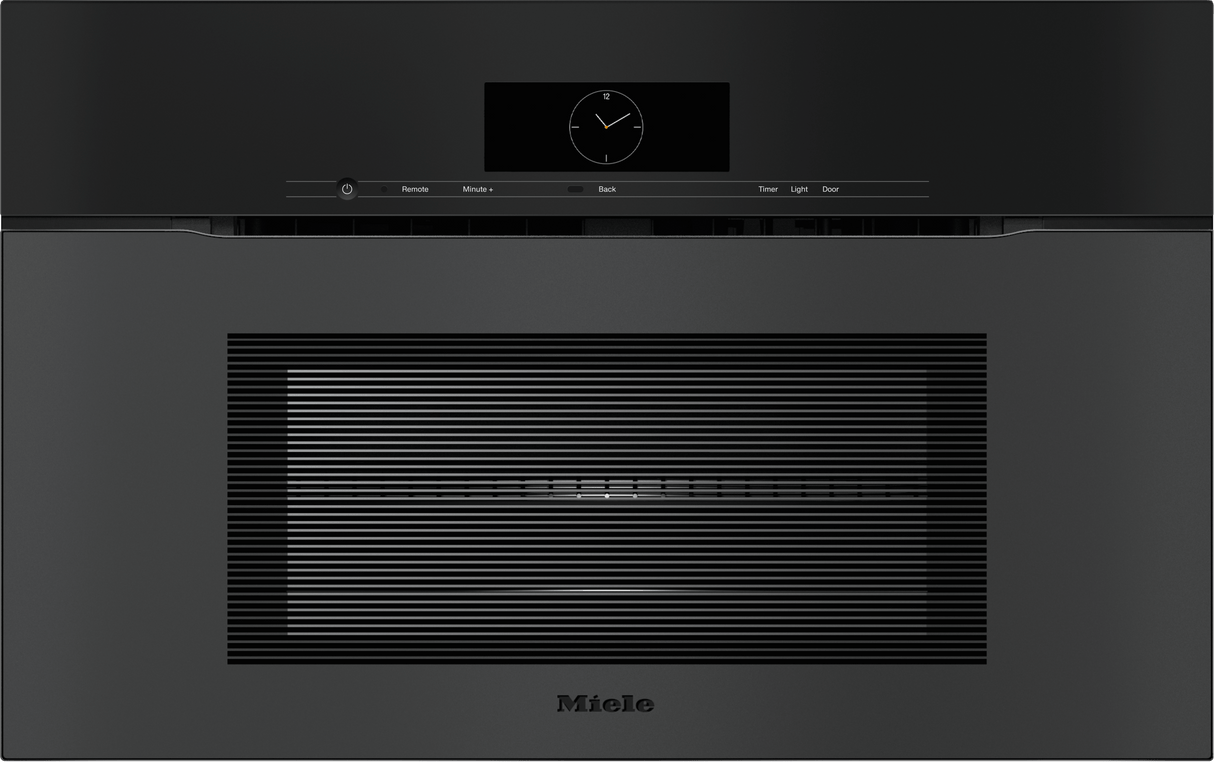 H 7870 BMX Obsidian Black matte - 30" handleless compact speed oven in a perfectly combinable design with automatic programs and roast probe.