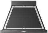 Nostalgie 36 Inch Glossy Black Wall Mount Convertible Range Hood