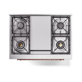 ILVE UN36FNMPMBPLP Nostalgie II Noblesse 36 inch Dual Fuel Range (Liquid Propane, Triple Glass Door, Midnight Blue, Copper)