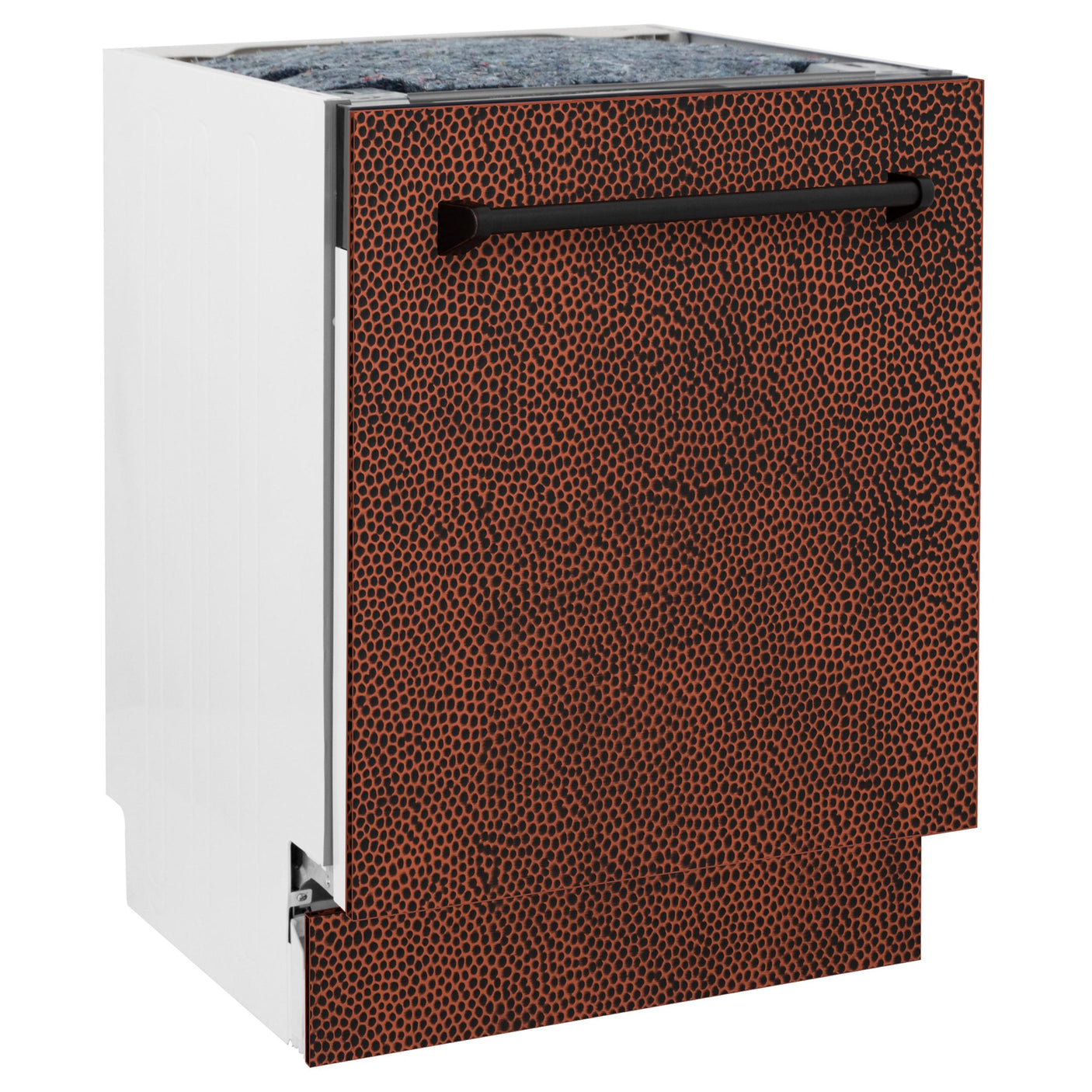 ZLINE 24" Tallac Series 3rd Rack Dishwasher with Traditional Handle, 51dBa (DWV-24) [Color: Hand Hammered Copper]