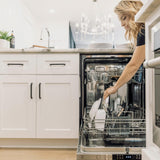 ZLINE 24 in. Top Control Dishwasher with Stainless Steel Tub and Modern Style Handle, 52dBa (DW-24) [Color: DuraSnow]