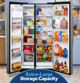 GE® 24.2 Cu. Ft. Counter-Depth Side-By-Side Refrigerator with Internal Dispenser and In-Door Icemaker