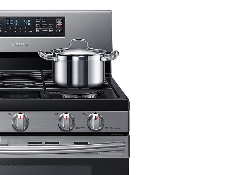 5.8 cu ft. Smart Freestanding Gas Range with Flex Duo™ & Dual Door in Stainless Steel