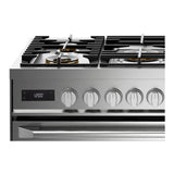Verona VUFSGE486DSS 48 inch Ultima Collection Dual Fuel Range with 6 Brass Sealed Burners, 5.8 cu. ft. Oven Capacity, Digital Clock in Stainless Steel
