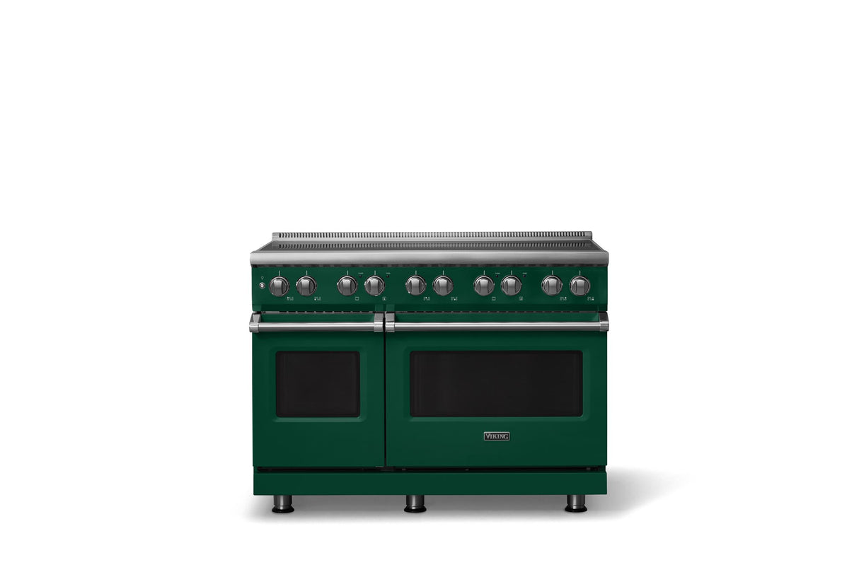 48"W. Induction Range (Finish: Ivy, Trim: Polished Chrome)