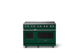 48"W. Induction Range (Finish: Ivy, Trim: Polished Chrome)