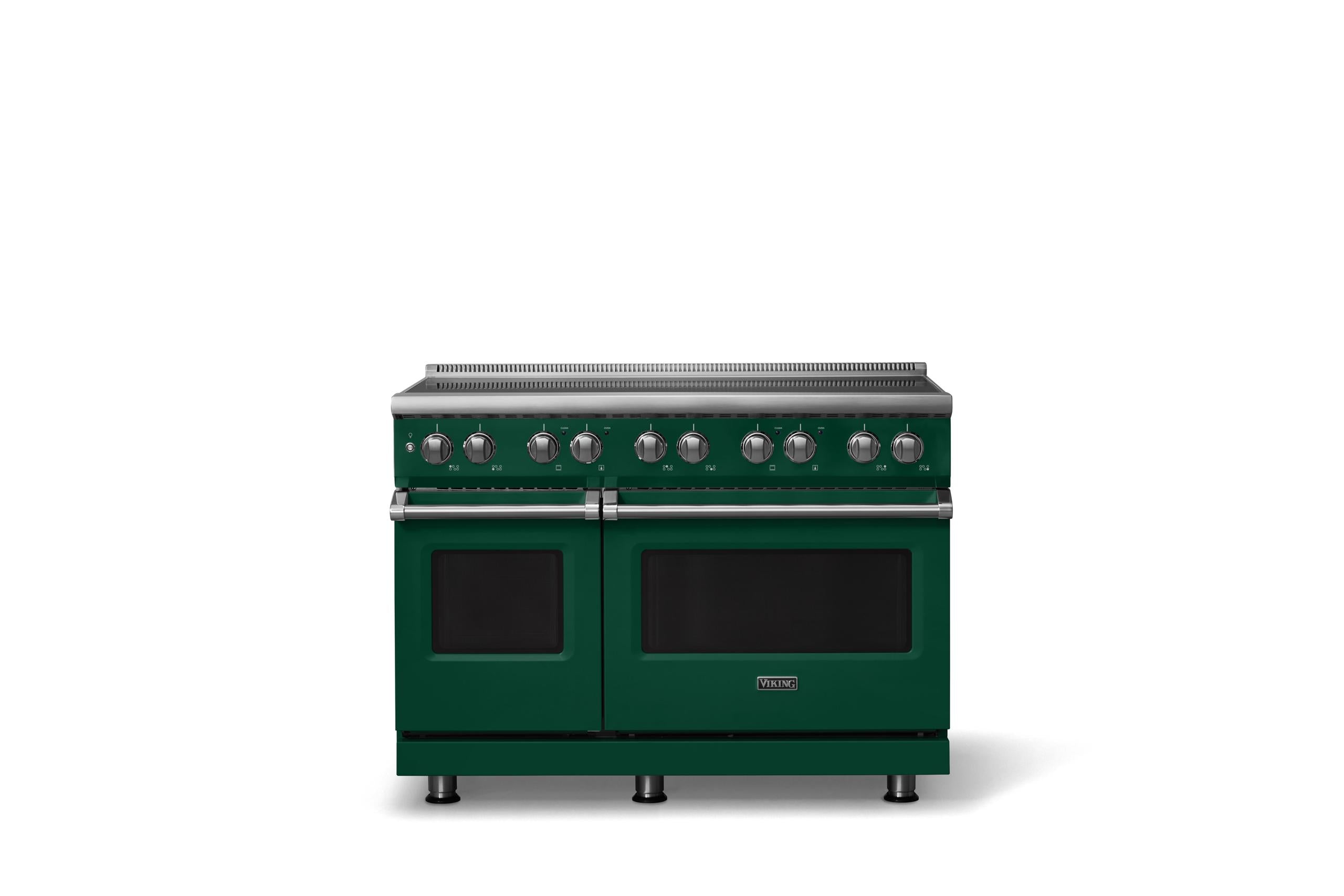 48"W. Induction Range (Finish: Ivy, Trim: Polished Chrome)