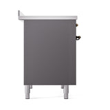 ILVE UNDI406QNMPMGB Nostalgie II Noblesse 40 inch Induction Range (Solid Door, Graphite Matte, Burnished)