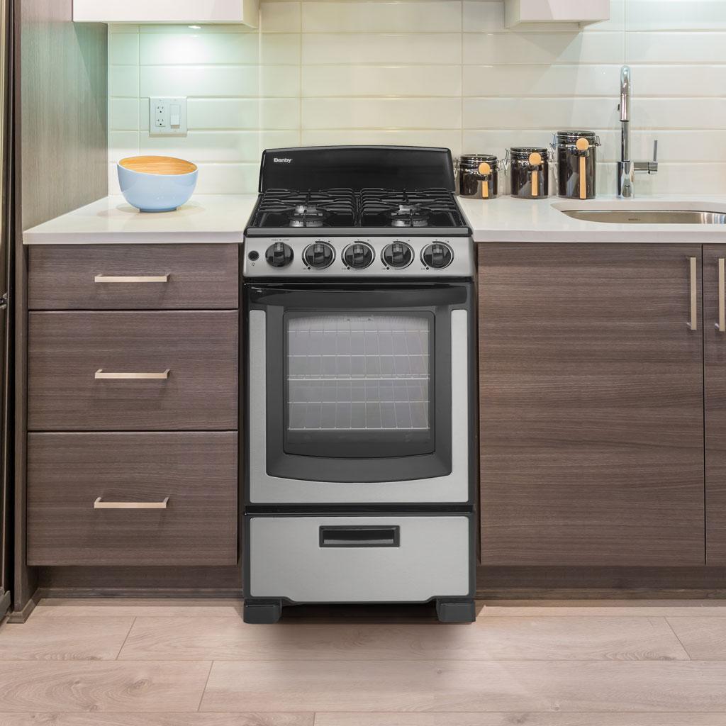 Danby 20" Wide Gas Range in Stainless Steel