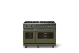 48"W. Dual Fuel Range (Burner: 8b, Finish: Martini, Trim: Polished Chrome, Fuel: Natural Gas)