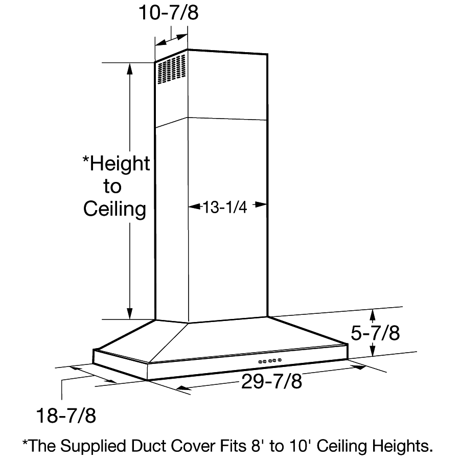 Monogram 30" Wall-Mounted Hood