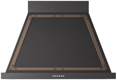 Nostalgie 36 Inch Glossy Black Wall Mount Convertible Range Hood