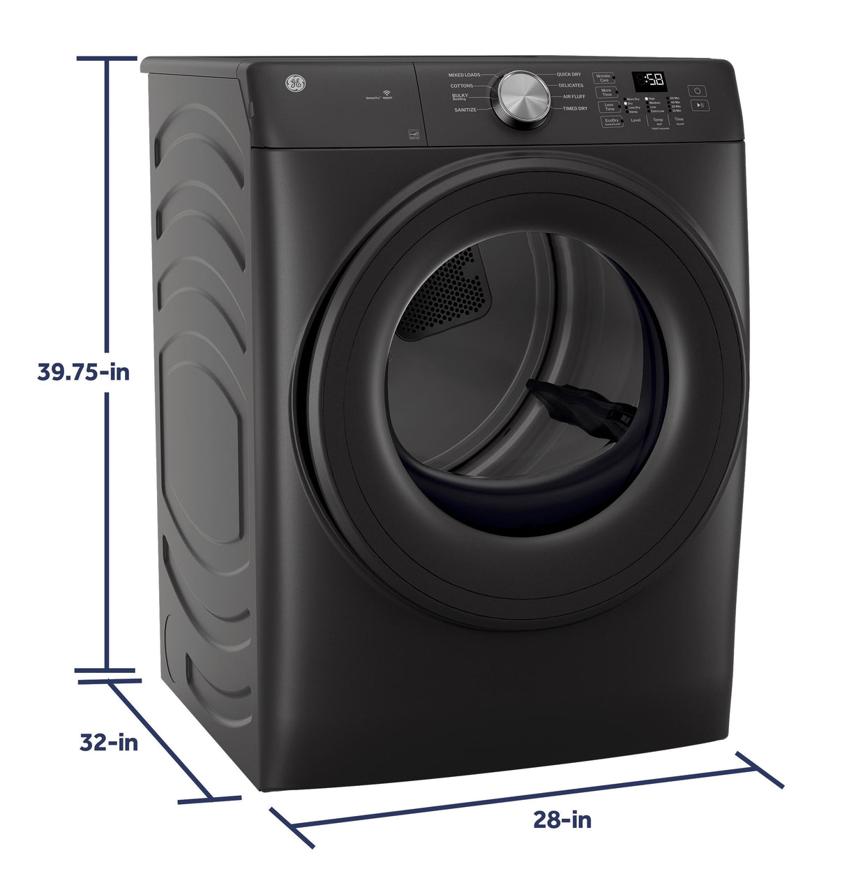 GE® ENERGY STAR® 7.8 cu. ft. Capacity Smart Front Load Electric Dryer