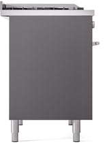 Professional Plus II 40 Inch Dual Fuel Liquid Propane Freestanding Range in Matte Graphite with Trim