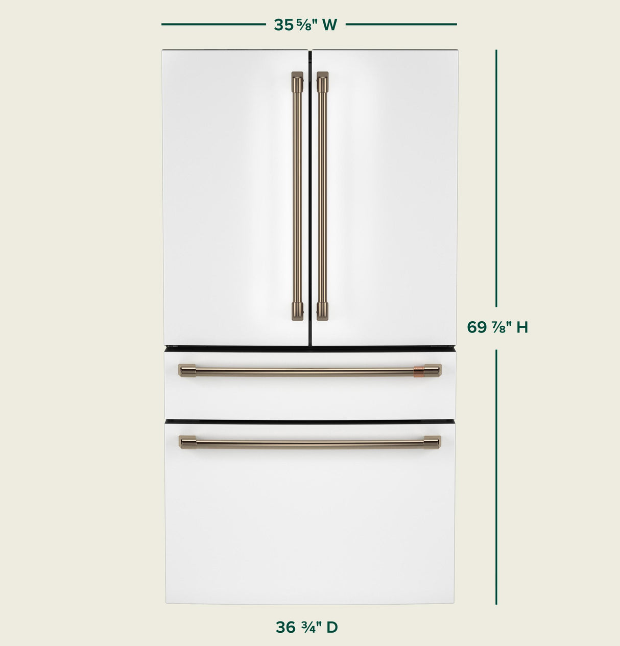 Café™ ENERGY STAR® 23.2 Cu. Ft. Smart Counter-Depth 4-Door French-Door Refrigerator With Dual-Dispense AutoFill Pitcher