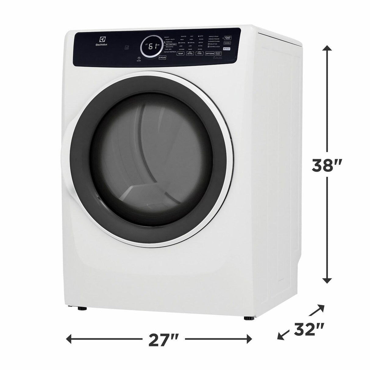 Front Load Perfect Steam™ Electric Dryer with Instant Refresh - 8.0 Cu. Ft.