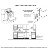 GE Profile™ 30" Free-Standing Self Clean Dual-Fuel Fingerprint Resistant Range with Storage Drawer