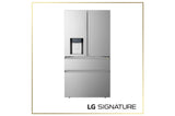 LG SIGNATURE 22 cu. ft. Counter-Depth with Zero Clearance™ 4-Door French Door Refrigerator with Thin Door Design