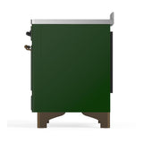 ILVE UMIB48NR3EGB Majestic III 48 inch Induction Range with 6 Elements, 5.02 cu. ft. Total Oven Capacity (Triple Glass Door, Emerald Green, Burnished)