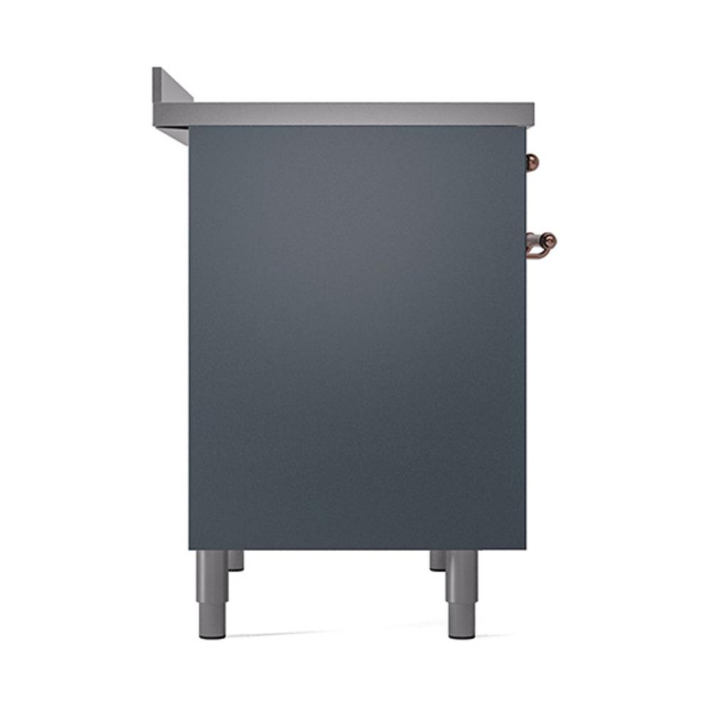 ILVE UNDI406QNMPBGP Nostalgie II Noblesse 40 inch Induction Range (Solid Door, Blue Grey, Copper)